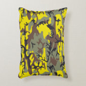 黄色と茶色の迷彩、軍隊、陸軍 アクセントクッション (正面(垂直))