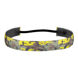 黄色と茶色の迷彩、軍隊、陸軍 アスレチックヘッドバンド