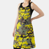 黄色と茶色の迷彩、軍隊、陸軍 エプロン (インサイチュ)