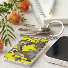 黄色と茶色の迷彩、軍隊、陸軍 キーホルダー