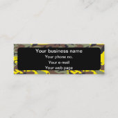 黄色と茶色の迷彩、軍隊、陸軍 スキニー名刺 (正面)