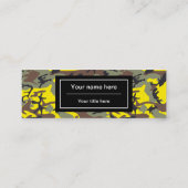 黄色と茶色の迷彩、軍隊、陸軍 スキニー名刺 (裏面)