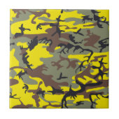 黄色と茶色の迷彩、軍隊、陸軍 タイル (正面)