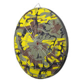 黄色と茶色の迷彩、軍隊、陸軍 ダーツボード (正面右)