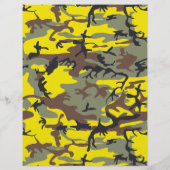 黄色と茶色の迷彩、軍隊、陸軍 チラシ (裏面)