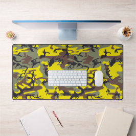 黄色と茶色の迷彩、軍隊、陸軍 デスクマット