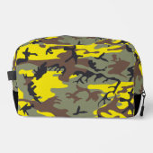 黄色と茶色の迷彩、軍隊、陸軍 ドップキット (正面)