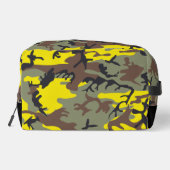 黄色と茶色の迷彩、軍隊、陸軍 ドップキット (裏面)