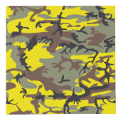 黄色と茶色の迷彩、軍隊、陸軍 フォトキューブ (正面)