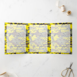 黄色と茶色の迷彩、軍隊、陸軍 三つ折りカード