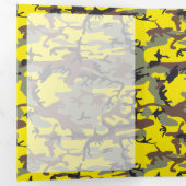 黄色と茶色の迷彩、軍隊、陸軍 三つ折りカード (内部最初)