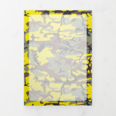 黄色と茶色の迷彩、軍隊、陸軍 三つ折りカード (カバー)