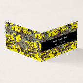 黄色と茶色の迷彩、軍隊、陸軍 名刺 (外部)