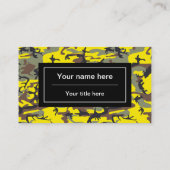 黄色と茶色の迷彩、軍隊、陸軍 名刺 (裏面)