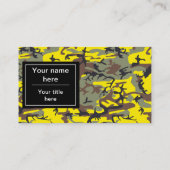 黄色と茶色の迷彩、軍隊、陸軍 名刺 (裏面)