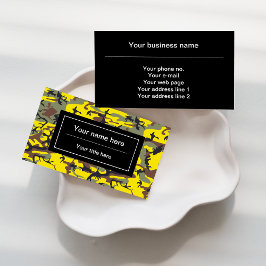 黄色と茶色の迷彩、軍隊、陸軍 名刺