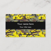 黄色と茶色の迷彩、軍隊、陸軍 名刺 (裏面)