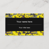 黄色と茶色の迷彩、軍隊、陸軍 名刺 (裏面)