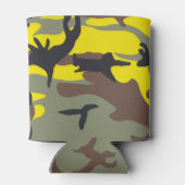 黄色と茶色の迷彩、軍隊、陸軍 缶クーラー (裏面)