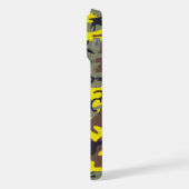 黄色と茶色の迷彩、軍隊、陸軍 iPhoneケース (左側面)