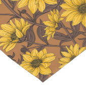 黄色と茶色の野生のヒマワリ ショートテーブルランナー (コーナー)