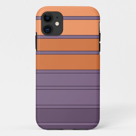 黄色と薄紫ストライプの模様 Case-Mate iPhoneケース (裏面)