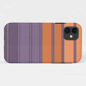 黄色と薄紫ストライプの模様 Case-Mate iPhoneケース (裏面(横))