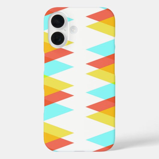 黄色と赤とライトブルーの三角形 Case-Mate iPhoneケース (裏面)