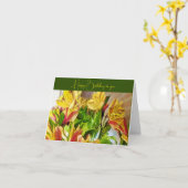 黄色と赤のアルストロメリアの花 カード (黄色い花)