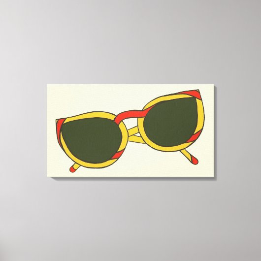 黄色と赤のサングラスCanvas Prints キャンバスプリント (正面)