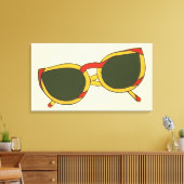 黄色と赤のサングラスCanvas Prints キャンバスプリント (インサイチュ (リビング))