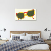 黄色と赤のサングラスCanvas Prints キャンバスプリント (インサイチュ (寝室))