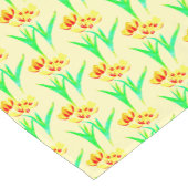 黄色と赤のチューリップのテーブルランナー ショートテーブルランナー (コーナー)