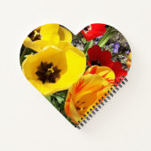 黄色と赤のチューリップハート ノートブック (裏面)