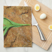 黄色と赤のチューリップ キッチンタオル (四つ折り)