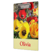 黄色と赤のチューリップ クリップボード (左)