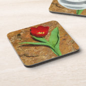 黄色と赤のチューリップ コースター (左側)