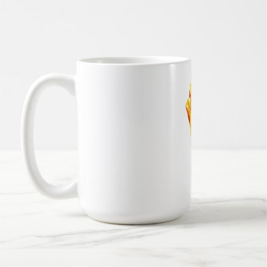 黄色と赤のチューリップ コーヒーマグカップ (左)