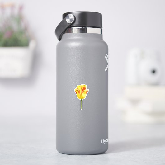 黄色と赤のチューリップ シール (HydroFlask)
