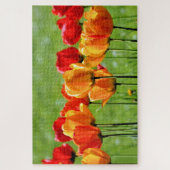 黄色と赤のチューリップ ジグソーパズル (縦)