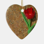 黄色と赤のチューリップ セラミックオーナメント (右)