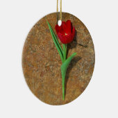 黄色と赤のチューリップ セラミックオーナメント (右)