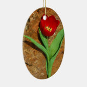 黄色と赤のチューリップ セラミックオーナメント (右)