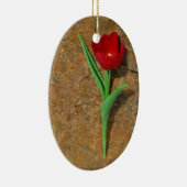 黄色と赤のチューリップ セラミックオーナメント (右)