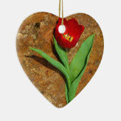 黄色と赤のチューリップ セラミックオーナメント (右)