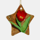 黄色と赤のチューリップ セラミックオーナメント (右)