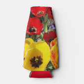 黄色と赤のチューリップ ボトルクーラー (正面)