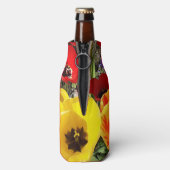 黄色と赤のチューリップ ボトルクーラー (ボトル裏面)