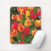 黄色と赤のチューリップ マウスパッド (マウス)