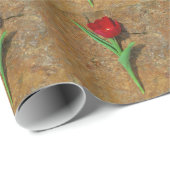 黄色と赤のチューリップ ラッピングペーパー (ロールコーナー)